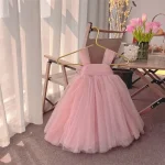 Fashion Baby Girl Bow Vestido Party Dance Birthday Baby Clothes 1-10Y Princess Child SleevelessStrap Tutu Dress Infant Toddler - Image 3