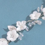 Handmade Rhinestones Hair Accessories for Girls Artificial Crystal Pearl  Headband Tiara Jewelry Hair Clips - Image 6