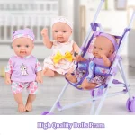 Trendy Interactive Dolls Pram Plastic Pretend Play Toys Doll Handcart Stable Doll Accessories for Boys Girls Babies - Image 5