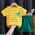 Kids Clothes Set Baby Boy/Girl T-Shirt + Shorts Summer Clothing Cotton Cartoon Casual Boys Tracksuit Children Baby Clothes Set - Image 4