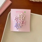 4pcs/set Cute Colorful Geometric Mini Hair Clips For Girls Sweet Hair Ornament Hairpins Barrettes Kids Lovely Hair Accessories - Image 13