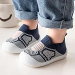 Baby Shoes Anti-slip Breathable Infant Crib Floor Socks with Rubber Sole for Children Girls Boys Mesh Shoes Soft Bottom Slippers - Image 2