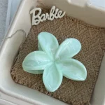 Girls Trendy Hair Clip Cream Color Frangipani Hairpin Sweet Vacation Shark Clips Fashion Bridal Hair Jewelry Simple Flower Crown - Image 8