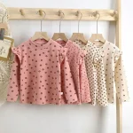 Kids Long Sleeved Undershirt Girls Cute Floral Dots T-shirt 2-10T Children Boys Sweet Tops Bottoming Shirt  t shirt for kids boy - Image 5