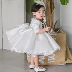 Baby Girl Dresses Big Bow 1 Years Infant Girl Birthday Dress Kids Wedding Party Princess Gown First Communion Baptism Vestido - Image 2
