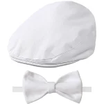 Baby Boy Cap Toddler Birthday Baptism Accessorie Newborn Christening Wedding Party Gift Kids Driver Hats with Bow Tie - Image 7