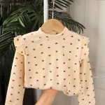 Kids Long Sleeved Undershirt Girls Cute Floral Dots T-shirt 2-10T Children Boys Sweet Tops Bottoming Shirt  t shirt for kids boy - Image 10