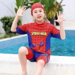 Toddler Baby Boys Swimwear Avengers Spiderman Swimsuit Kids Float Bathing Child Surfing Suit Cartoon Beach Wear With Hat Goggles - Image 2