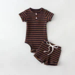 Baby Boy Suits for Spring Summer Cotton Infant Homewear Bodysuit + Pants Newborn Boy Clothes Set - Image 6