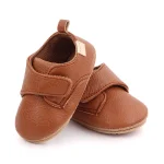 Baby Shoes For Newborn Baby Boy Girl Shoes Classic Leather Hrad Rubber Sole Anti-slip First Walkers Kids Infant Toddler - Image 3