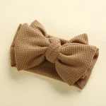 Baby Girl Hair Accessories Baby Headband Newborn Children's Headwear Knit Big Bow Double Layer Kids Hair Band Turban Headdress - Image 12