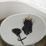 Baby Girl Swimsuit For 0-3Years Infant Kids Sleeveless Strap Flower Swimwear with Hat 2PCS Beachwear Bathing Suit - Image 7