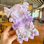 10Pcs/Set Cute Bows Baby Hairclips Lace Flower Children Girls Hairpins Hairdresses Baby BB Clip Gifts - Image 8