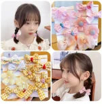 10pcs Hair Accessories Girls Scrunchies Aesthetic Lacos De Cabelo Infantil Bands Kids Bandeaux Elastiquec Headbands Bandes Cute - Image 3