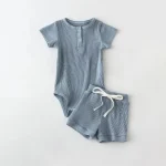 Baby Boy Suits for Spring Summer Cotton Infant Homewear Bodysuit + Pants Newborn Boy Clothes Set - Image 5