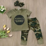 Newborn Baby Boy Clothes Camouflage Print Toddler Girl Clothes T-shirt Harem Pant 2Pcs Boys Set Children Infant Outfit A255 - Image 2