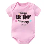 Happy Birthday Mommy I Love You Baby Bodysuit Clothes Newborn Boys Girls Jumpsuit Infant Mommy's Birthday Outfit Best Gifts - Image 4