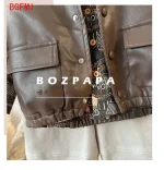 Baby Boy Clothes Spring Autumn Fashion Suit Leather Pu Vest + All Over Print Shirt + Cotton Pants 3-pcs Set  Kids Outfits 2-10 Y - Image 5