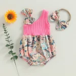 Baby Boy Two Piece Outfits Summer Striped Short Sleeve Shirt and Shorts Set with Matching Hat Stylish Clothes