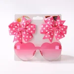 Fashion Baby Hair Glasses Accessories Set Nylon Bows Headband for Newborn Girl Lovely Hairclips Babe Sunglasses Headwear Sets - Image 10