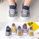 Baby Shoes Anti-slip Breathable Infant Crib Floor Socks with Rubber Sole for Children Girls Boys Mesh Shoes Soft Bottom Slippers - Image 4