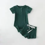 Baby Boy Suits for Spring Summer Cotton Infant Homewear Bodysuit + Pants Newborn Boy Clothes Set - Image 10