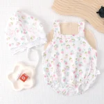 Newborn Baby Girl Clothes Bodysuit+Hat Cartoon Cute Romper Lace Hat Jumpsuit Set 0-12M Birthday Overalls Princess Costume A1192 - Image 5