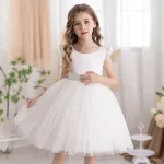 Baby Girls Summer Dresses 2 3 6 8 10Yrs Cute Kids Birthday Princess Dress Children Casual Clothes Sleeveless Girls Layered Dress - Image 20