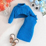 Newborn Baby Girls Clothes Set 6Months-3Years old Long Sleeve Striped Top and Suspenders Skirt Princess Dresses For Kids Girl - Image 5
