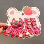 Children's hair accessories, hair rings, strawberry bear hair ropes, girls' rubber bands, headband accessories, little girls' ca - Image 3