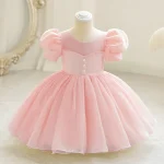 Baby Girls 1st Birthday Baptism Beading Dress For Girls Princess Luxury Costumes Kids Party Clothes Toddler Dresses - Image 5