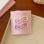 4pcs/set Cute Colorful Geometric Mini Hair Clips For Girls Sweet Hair Ornament Hairpins Barrettes Kids Lovely Hair Accessories - Image 6