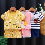 Kids Clothes Set Baby Boy/Girl T-Shirt + Shorts Summer Clothing Cotton Cartoon Casual Boys Tracksuit Children Baby Clothes Set - Image 3