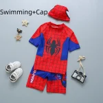 Toddler Baby Boys Swimwear Avengers Spiderman Swimsuit Kids Float Bathing Child Surfing Suit Cartoon Beach Wear With Hat Goggles - Image 8