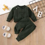 7 Colors Newborn Baby Girl Boy Clothes Set Solid Color Long Sleeves Top+Pants 2PCS Outfits Leisure Sport Autumn&Winter Costume - Image 8