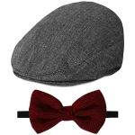 Baby Boy Cap Toddler Birthday Baptism Accessorie Newborn Christening Wedding Party Gift Kids Driver Hats with Bow Tie - Image 9