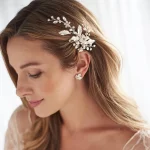 Trendy Gold Silver Color Flower Leaf Crystal Hairpin Headband Tiara Bridal Wedding Hair Accessories Headpiece Jewelry Ornaments - Image 2