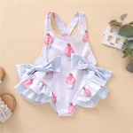 Baby Girls Swimwear Toddler Kids Swimsuit Bikini Flower Girls 2424 Summer Beachwear Backless Children Bathing Suit 1 2 3 4 Years - Image 3