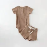 Baby Boy Suits for Spring Summer Cotton Infant Homewear Bodysuit + Pants Newborn Boy Clothes Set - Image 8