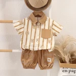 Baby Boy Clothes Set T-Shirt+Shorts Kids Boy Summer Clothing Set Cute Cartoon Bear Outfit Set Infant Toddler Tee Shirt Pants - Image 3