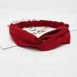 Women's summer headband trendy fashion cute cross knot headscarf elastic headband soft girl's headband hair accessories - Image 4