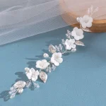 Handmade Rhinestones Hair Accessories for Girls Artificial Crystal Pearl  Headband Tiara Jewelry Hair Clips - Image 2