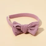Baby Accessories For Newborn Toddler Kids Baby Girl Boy Headband  Solid Color Hairhoop Simple  Atmospheric Bow Hair Accessories - Image 17