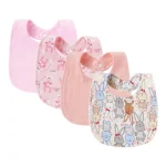 4Pcs Baby Bibs Burp Clothes Cartoon Newborn Saliva Towels for Girls Boys Cotton Kids Apron Infant Accessories Toddler Bibs Set - Image 4
