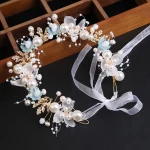 Sweet Performance Hair Accessories For Women Girls Elegant Headwear Kids Fairy Pearl Flower Hair Hoop Wedding Headbands Gifts - Image 3