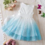 Dress for Kids Girls 2025 New Summer Clothes for 3-8Y Children Clothing Pink Ombre Princess Casual Dress for Birthday Party Wear - Image 2