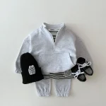 Baby Boy Girl Clothes Set Infant Kids Cotton Tops Jacket Pants Suit Toddler Boys Sweatshirt Trousers Clothing 2pcs/set Tracksuit - Image 7