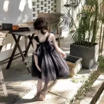 Fashion Baby Girl Bow Vestido Party Dance Birthday Baby Clothes 1-10Y Princess Child SleevelessStrap Tutu Dress Infant Toddler - Image 8