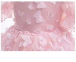 Baby Dresses Elegant Party Dresses For Girls Fashion Lace Sleeve Flower Girl Dress Embroidery Butterfly Children's Summer Dress - Image 5