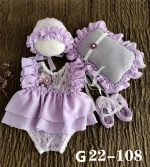 Newborn Photography Props Baby Girl Hat Shoes Lace Romper Bodysuits Outfits Photo Clothing Fotografia Boy Costume Accessories - Image 9